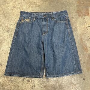 Y2K Ecko Unltd Jorts Men’s Size 36 Dark Wash Baggy Streetwear Skater Embroidered
